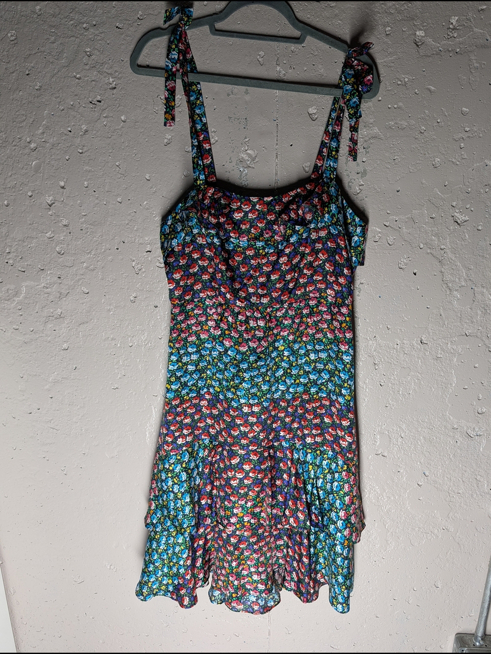 J.Crew Silk Floral Tie Strap Mini Dress Romantic Coquette - Picture 2 of 8